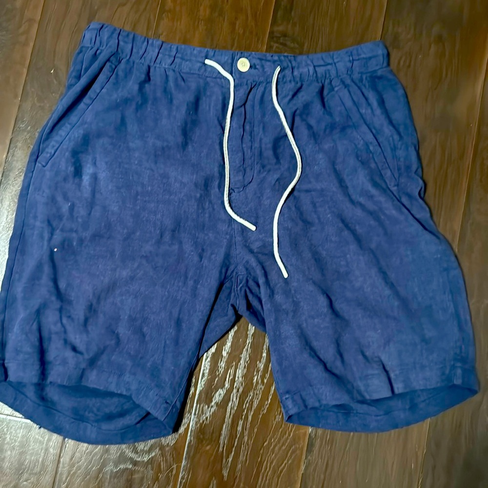 Linen blue Zara Shorts